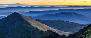 Preview wallpaper mountains, fog, clouds, height, landscape