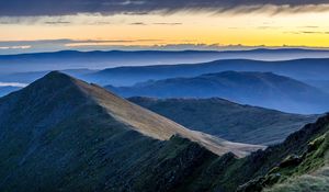 Preview wallpaper mountains, fog, clouds, height, landscape