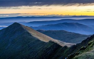 Preview wallpaper mountains, fog, clouds, height, landscape