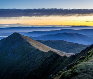 Preview wallpaper mountains, fog, clouds, height, landscape