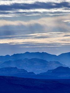 Preview wallpaper mountains, fog, clouds, nature, landscape