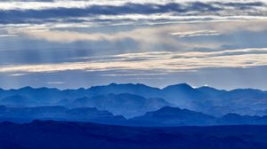 Preview wallpaper mountains, fog, clouds, nature, landscape