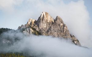 Preview wallpaper mountains, fog, clouds, nature