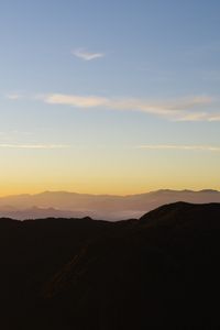 Preview wallpaper mountains, fog, distance, sky