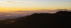 Preview wallpaper mountains, fog, distance, sky