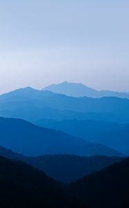 Preview wallpaper mountains, fog, dusk, landscape, nature