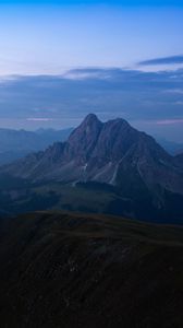 Preview wallpaper mountains, fog, dusk, mountain range, landscape