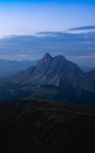 Preview wallpaper mountains, fog, dusk, mountain range, landscape