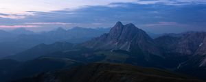 Preview wallpaper mountains, fog, dusk, mountain range, landscape