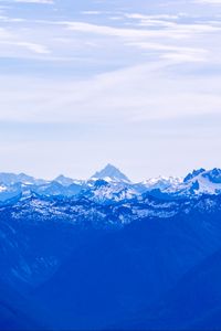 Preview wallpaper mountains, fog, haze, blue, landscape