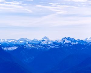 Preview wallpaper mountains, fog, haze, blue, landscape