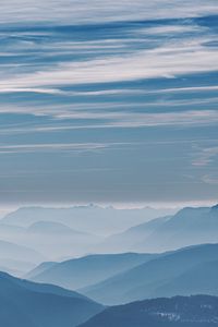 Preview wallpaper mountains, fog, haze, clouds, landscape