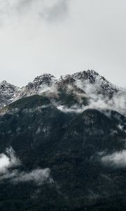 Preview wallpaper mountains, fog, high