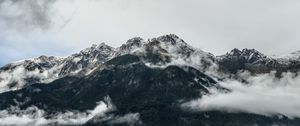 Preview wallpaper mountains, fog, high