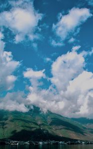 Preview wallpaper mountains, fog, lake