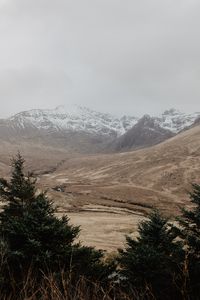 Preview wallpaper mountains, fog, landscape, peaks, snowy