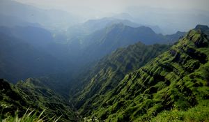 Preview wallpaper mountains, fog, landscape