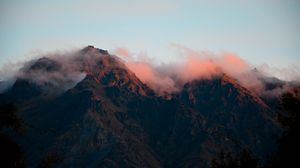 Preview wallpaper mountains, fog, sky