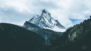 Preview wallpaper mountains, fog, sky