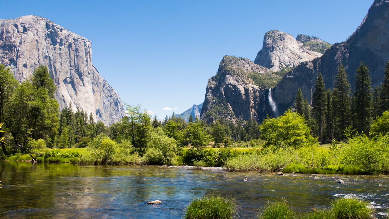 Wallpaper mountains, foothills, trees, lake, landscape