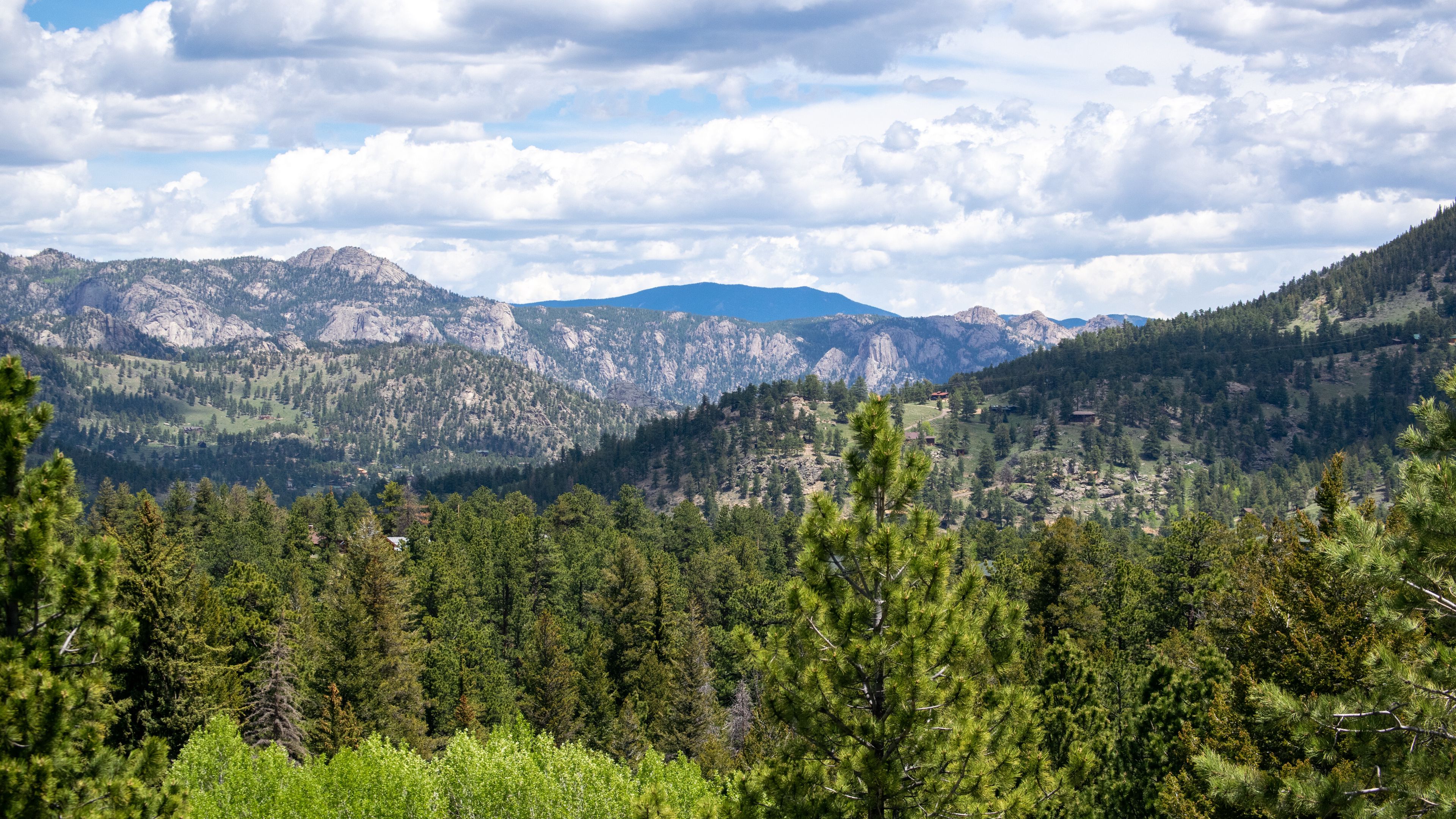 Download Wallpaper 3840x2160 Mountains, Forest, Clouds, Landscape 4k 