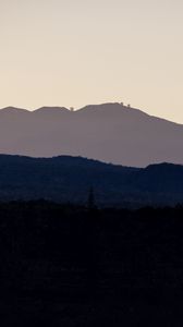 Preview wallpaper mountains, forest, dusk, outlines, nature