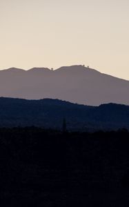 Preview wallpaper mountains, forest, dusk, outlines, nature