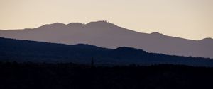 Preview wallpaper mountains, forest, dusk, outlines, nature