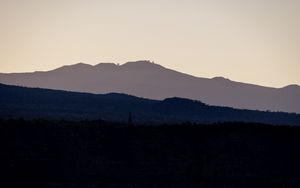 Preview wallpaper mountains, forest, dusk, outlines, nature