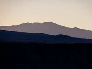 Preview wallpaper mountains, forest, dusk, outlines, nature