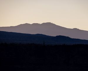 Preview wallpaper mountains, forest, dusk, outlines, nature