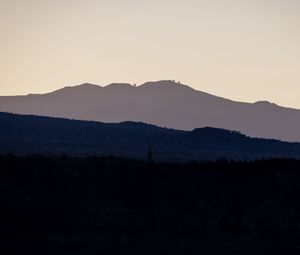 Preview wallpaper mountains, forest, dusk, outlines, nature