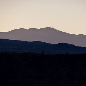 Preview wallpaper mountains, forest, dusk, outlines, nature