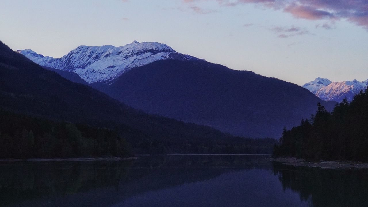 Wallpaper mountains, forest, lake, reflection, nature