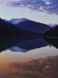 Preview wallpaper mountains, forest, lake, reflection, nature