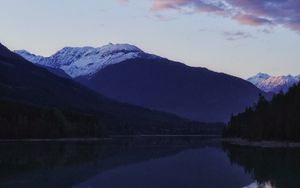 Preview wallpaper mountains, forest, lake, reflection, nature