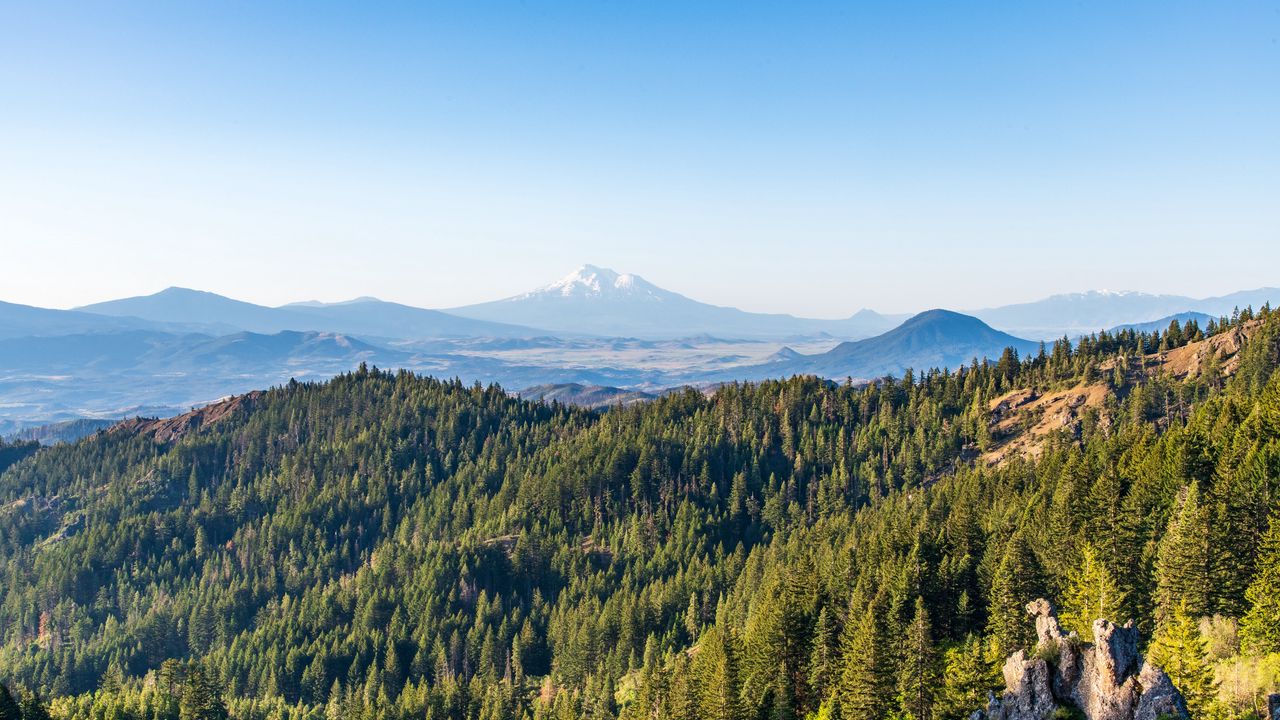 Wallpaper mountains, forest, landscape, nature, aerial view