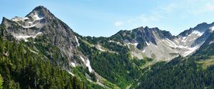 Preview wallpaper mountains, forest, trees, slopes, nature