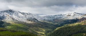 Preview wallpaper mountains, forest, valley, landscape, view, nature