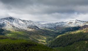 Preview wallpaper mountains, forest, valley, landscape, view, nature