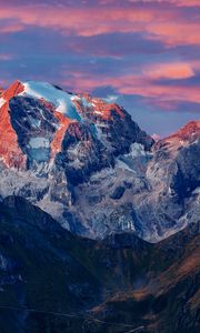 Preview wallpaper mountains, glacier, summit, marmolada glacier, colfosco, italy