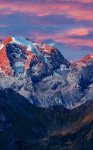 Preview wallpaper mountains, glacier, summit, marmolada glacier, colfosco, italy