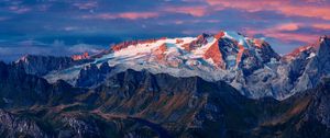 Preview wallpaper mountains, glacier, summit, marmolada glacier, colfosco, italy