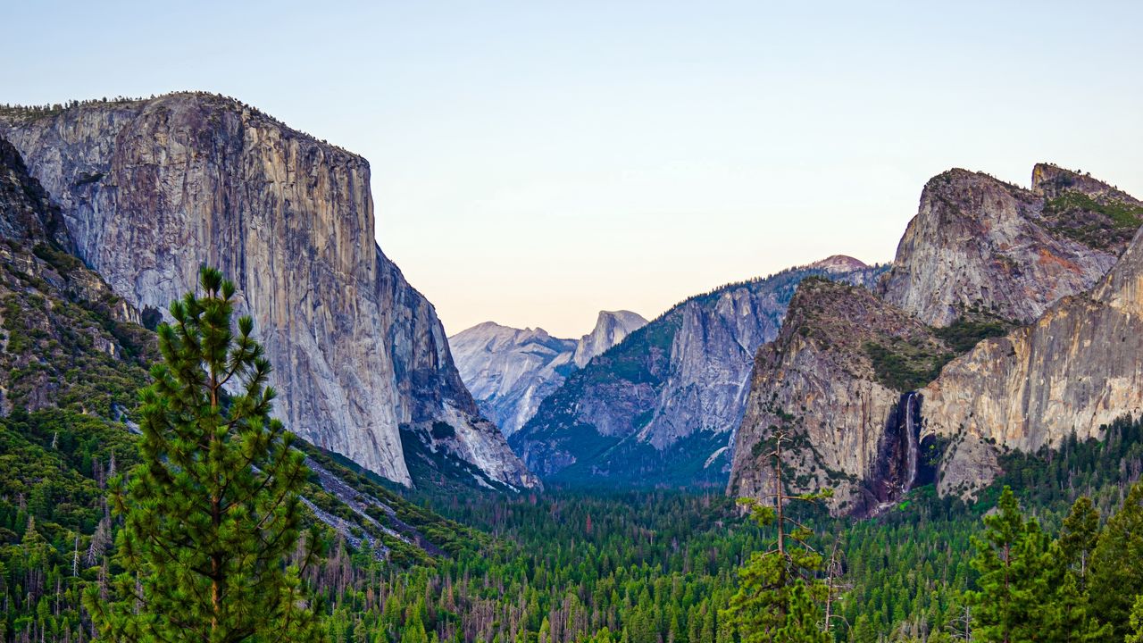 Wallpaper mountains, gorge, trees, forest, nature