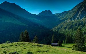 Preview wallpaper mountains, grass, nature, landscape