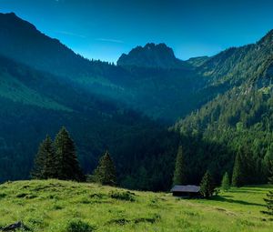 Preview wallpaper mountains, grass, nature, landscape