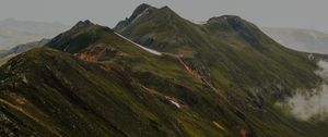 Preview wallpaper mountains, grass, stones, top