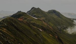 Preview wallpaper mountains, grass, stones, top