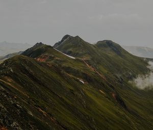 Preview wallpaper mountains, grass, stones, top