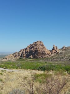 Preview wallpaper mountains, grass, trail, new mexico